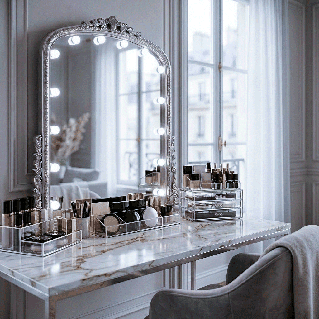 postazione di make up artist professionista per trucco viso ed eventi